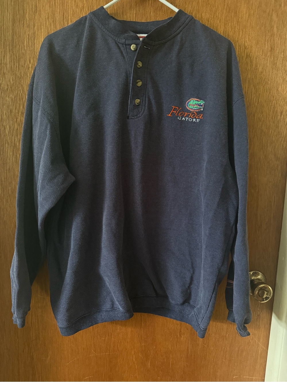 1990s Cadre Athletic Navy Henley with Gators Logo